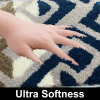 Luxe Home International Luxe Home Macau Diamond Bath Mat (40x60 cm) Super Soft Microfiber, Anti Slip Backing, Washable Bathroom Mat Perfect for Bedroom - Teal - 40x60 cm, Teal