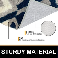 Luxe Home International Luxe Home Macau Diamond Bath Mat (40x60 cm) Super Soft Microfiber, Anti Slip Backing, Washable Bathroom Mat Perfect for Bedroom - Teal - 40x60 cm, Teal