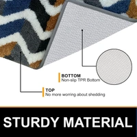 Luxe Home International Luxe Home Macau Zigzag Bath Mat (40x60 cm) Super Soft Microfiber, Anti Slip Backing, Washable Bathroom Mat Perfect for Bedroom - Yellow - 40x60 cm, Yellow