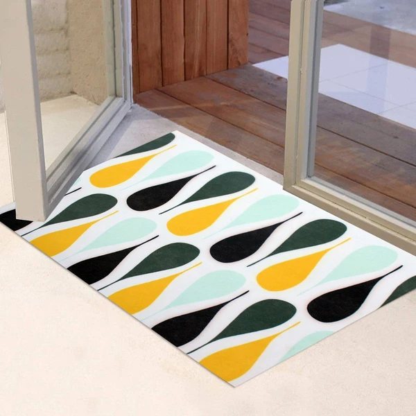 LUXE HOME INTERNATIONAL Luxe Home Magic Rubber Non Slip Entrance Doormat, Floor Mat and Utensil for Home, Kitchen, Table, Bed Room Side ( Drop, 40x60 Cm, Pack of 1 )