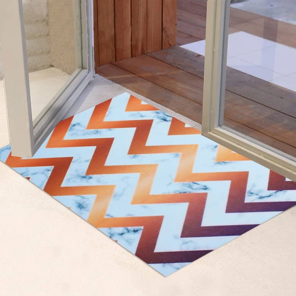 LUXE HOME INTERNATIONAL Luxe Home Magic Rubber Non Slip Entrance Doormat, Floor Mat and Utensil for Home, Kitchen, Table, Bed Room Side ( Zig-Zag, 40x60 Cm, Pack of 1 ) - Zig-Zag