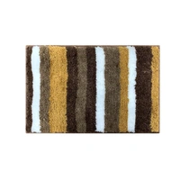 Luxe Home International Luxe Home Microfibre Striped Italia Bath Mat Super Soft, Anti-Slip, Washable, Rectangle for Bathroom Door Mat, Bedroom Door Mat (Anti Gold, 40x60 cm) - 40x60 CM, Anti Gold