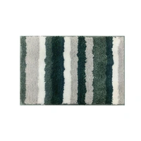 Luxe Home International Luxe Home Microfibre Striped Italia Bath Mat Super Soft, Anti-Slip, Washable, Rectangle for Bathroom Door Mat, Bedroom Door Mat (Hunter Green, 40x60 cm) - 40x60 CM, Hunter Green