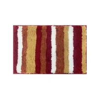 Luxe Home International Luxe Home Microfibre Striped Italia Bath Mat Super Soft, Anti-Slip, Washable, Rectangle for Bathroom Door Mat, Bedroom Door Mat (Cinnamon, 45x75 cm) - 45x75 CM, Cinnamon