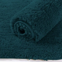 Luxe Home International Luxe Home Newman Carpets Microfiber Shaggy Carpet for Living Room, Bedroom - 3x5 Feet, Ultra Soft Non-Slip Fluffy Area Rug, Easy to Clean, Teal - 3x5 Ft, Teal