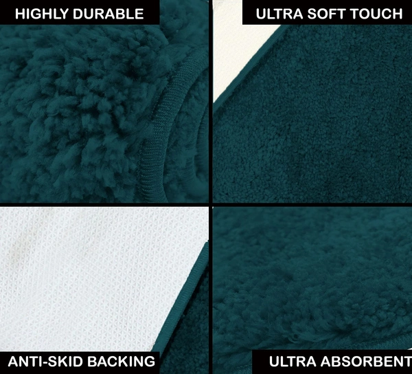 Luxe Home International Luxe Home Newman Carpets Microfiber Shaggy Carpet for Living Room, Bedroom - 3x5 Feet, Ultra Soft Non-Slip Fluffy Area Rug, Easy to Clean, Teal - 3x5 Ft, Teal