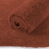 Luxe Home International Luxe Home Newman Carpets Microfiber Shaggy Carpet for Living Room, Bedroom - 3x5 Feet, Ultra Soft Non-Slip Fluffy Area Rug, Easy to Clean, Rust - 3x5 Ft, Rust