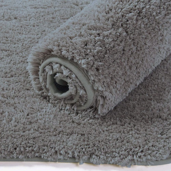 Luxe Home International Luxe Home Newman Carpets Microfiber Shaggy Carpet for Living Room, Bedroom - 3x5 Feet, Ultra Soft Non-Slip Fluffy Area Rug, Easy to Clean, Silver - 3x5 Ft, Silver