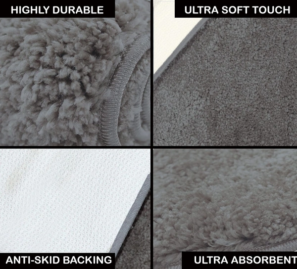 Luxe Home International Luxe Home Newman Carpets Microfiber Shaggy Carpet for Living Room, Bedroom - 3x5 Feet, Ultra Soft Non-Slip Fluffy Area Rug, Easy to Clean, Silver - 3x5 Ft, Silver