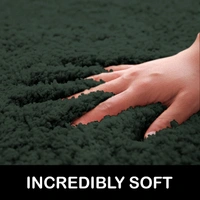 Luxe Home International Luxe Home Newman Carpets Microfiber Shaggy Carpet for Living Room, Bedroom - 3x5 Feet, Ultra Soft Non-Slip Fluffy Area Rug, Easy to Clean, Hunter Green - 3x5 Ft, Hunter Green
