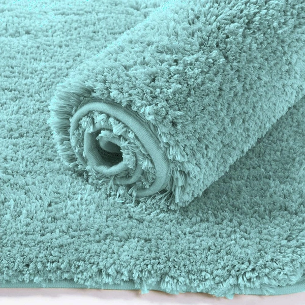 Luxe Home International Luxe Home Newman Carpets Microfiber Shaggy Carpet for Living Room, Bedroom - 3x5 Feet, Ultra Soft Non-Slip Fluffy Area Rug, Easy to Clean, Aqua - 3x5 Ft, Aqua