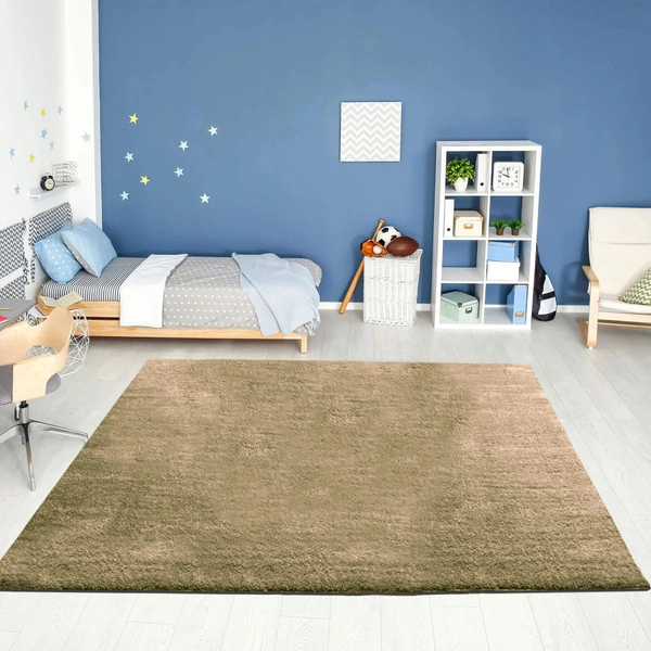 Luxe Home International Luxe Home Oman Ultra Soft Microfiber (6x9 Feet) Floor Area Rug - Anti Gold - Shaggy, Non-Slip, Carpet for Living Room, Bedroom Carpets for Floor, and Home Decor - Anti Gold