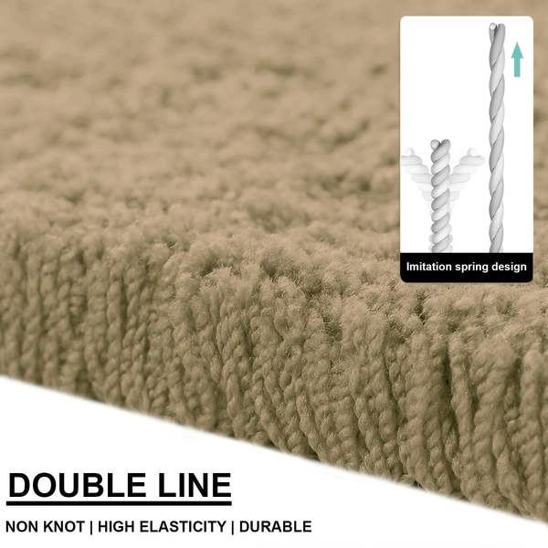 Luxe Home International Luxe Home Oman Ultra Soft Microfiber (6x9 Feet) Floor Area Rug - Anti Gold - Shaggy, Non-Slip, Carpet for Living Room, Bedroom Carpets for Floor, and Home Decor - Anti Gold