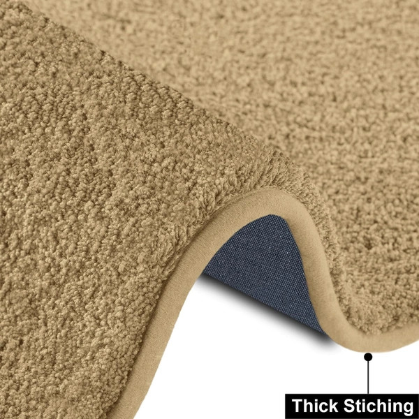 Luxe Home International Luxe Home Oman Ultra Soft Microfiber (6x9 Feet) Floor Area Rug - Anti Gold - Shaggy, Non-Slip, Carpet for Living Room, Bedroom Carpets for Floor, and Home Decor - Anti Gold