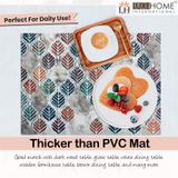 LUXE HOME INTERNATIONAL Luxe Home Placemat Magic Rubber Non Slip Utensil Mat for Kitchen, Dining Table ( Leef, 30x45 cm + 1x4 Ft, Set of 4) - Leef