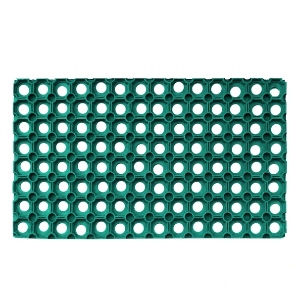 LUXE HOME INTERNATIONAL Luxe Home Rubber Door Mats with Holes 22 Mm Main Outdoor Entrance Doormate Anti Slip Waterproof Welcome Mats for Floor, Bathroom, Kitchen, Office, Gym ( Size - 30x55 ,Color - Green ) - Green