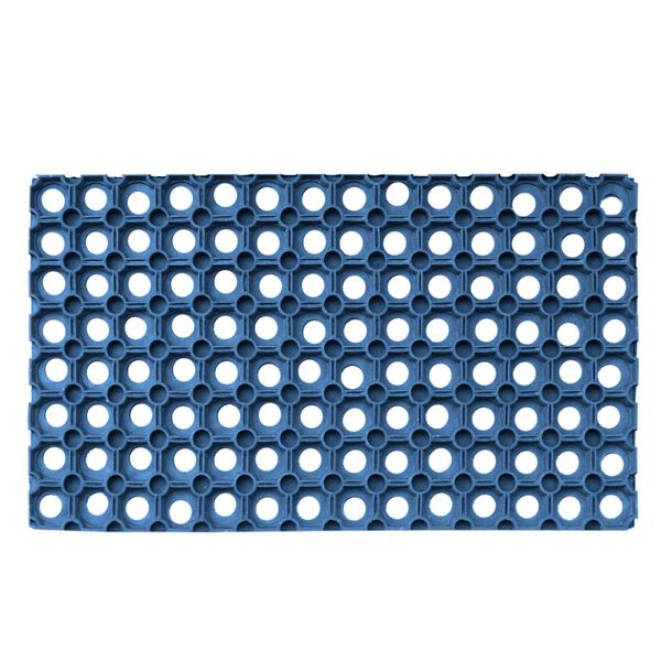 LUXE HOME INTERNATIONAL Luxe Home Rubber Door Mats with Holes 22 Mm Main Outdoor Entrance Doormate Anti Slip Waterproof Welcome Mats for Floor, Bathroom, Kitchen, Office, Gym ( Size - 30x55 ,Color - Blue ) - Blue