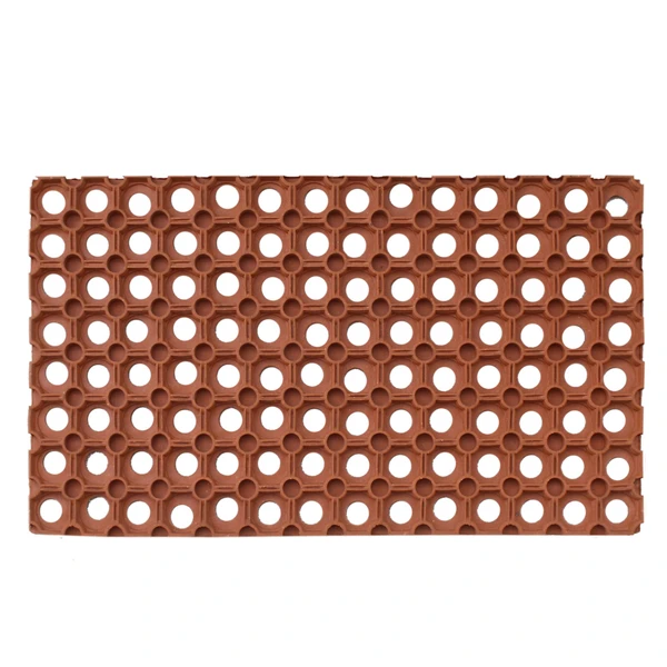 LUXE HOME INTERNATIONAL Luxe Home Rubber Door Mats with Holes 22 Mm Main Outdoor Entrance Doormate Anti Slip Waterproof Welcome Mats for Floor, Bathroom, Kitchen, Office, Gym ( Size - 30x55 ,Color - Orange ) - Orange