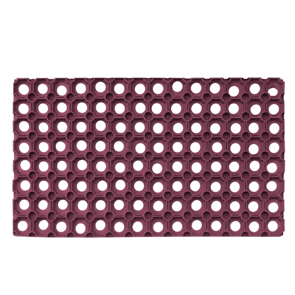 LUXE HOME INTERNATIONAL Luxe Home Rubber Door Mats with Holes 22 Mm Main Outdoor Entrance Doormate Anti Slip Waterproof Welcome Mats for Floor, Bathroom, Kitchen, Office, Gym ( Size - 30x55 ,Color - Wine ) - Wine