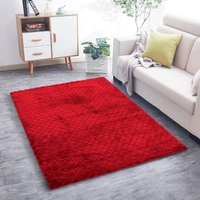 Luxe Home International Luxe Home Ruffle Floor Rug Rabbit Fur 1000 GSM Living Room Foot Mats Anti Skid Water Absorbent Easy Machine Washable Rug for Bedroom | Floor | 6 X 9 Ft | Maroon | Pack of 1 - 6X9, Maroon