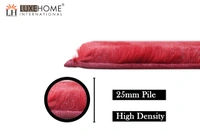 Luxe Home International Luxe Home Ruffle Floor Rug Rabbit Fur 1000 GSM Living Room Foot Mats Anti Skid Water Absorbent Easy Machine Washable Rug for Bedroom | Floor | 6 X 9 Ft | Maroon | Pack of 1 - 6X9, Maroon