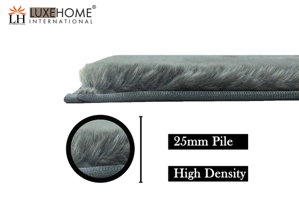 Luxe Home International Luxe Home Ruffle Floor Rug Rabbit Fur 1000 GSM Living Room Foot Mats Anti Skid Water Absorbent Easy Machine Washable Rug for Bedroom | Floor | 6 X 9 Ft | Seige | Pack of 1 - 6X9, Seige