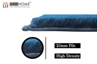 Luxe Home International Luxe Home Ruffle Floor Rug Rabbit Fur 1000 GSM Living Room Foot Mats Anti Skid Water Absorbent Easy Machine Washable Rug for Bedroom | Floor | 6 X 9 Ft | Teal | Pack of 1 - 6X9, Teal