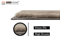 Luxe Home International Luxe Home Ruffle Floor Rug Rabbit Fur 1000 GSM Living Room Foot Mats Anti Skid Water Absorbent Easy Machine Washable Rug for Bedroom | Floor | 6 X 9 Ft | Taupe | Pack of 1 - 6X9, Taupe