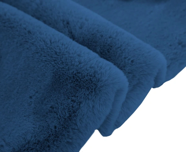 Luxe Home International Luxe Home Ruffle Ultra Soft Rabbit Fur Area Rugs Anti-Skid Washable Carpet for Kitchen, Bedroom, Living-Room, Prayer Room, Office, Hotels, Halls (Piece of 1, Teal, 6' x 9') - 6X9, Teal