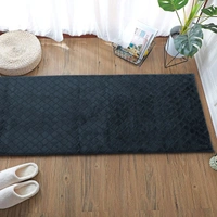 LUXE HOME INTERNATIONAL Luxe Home Runner 1000 GSM Rebbit Fur Anti Skid Slip Water Absorbent Machine Washable and Quick Dry Auatria Rugs ( Anthra , 2 Ft x 5 Ft , Pack of 1 ) - 2x5 Ft, Anthra