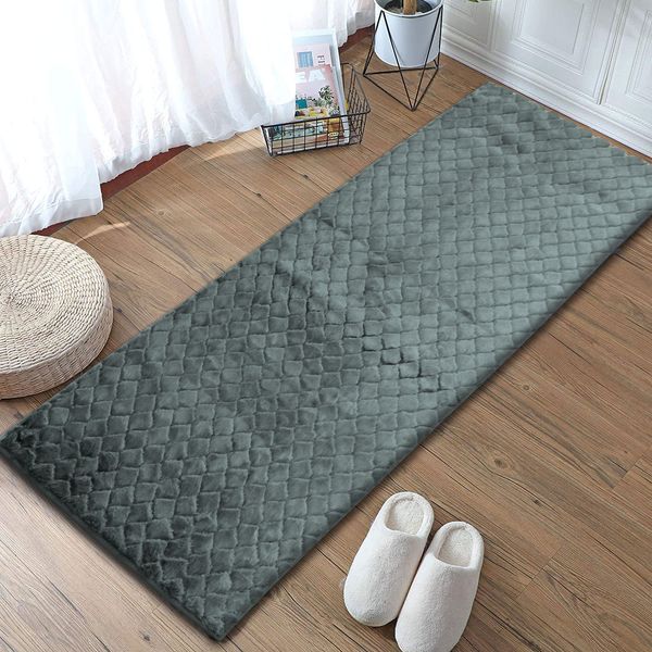 LUXE HOME INTERNATIONAL Luxe Home Runner 1000 GSM Rebbit Fur Anti Skid Slip Water Absorbent Machine Washable and Quick Dry Auatria Rugs ( Seige , 2 Ft x 5 Ft , Pack of 1 ) - Seige