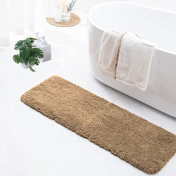 LUXE HOME INTERNATIONAL Luxe Home Runner 2800 GSM Microfiber Anti Slip Water Absorbent Machine Washable and Quick Dry Vegas Mats for Bathroom, Kitchen, Entrance ( Gold , 2x5 Ft , Pack of 1 ) - Gold