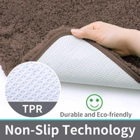 LUXE HOME INTERNATIONAL Luxe Home Runner 2800 GSM Microfiber Anti Slip Water Absorbent Machine Washable and Quick Dry Vegas Mats for Bathroom, Kitchen, Entrance ( Cocoa , 2x5 Ft , Pack of 1 ) - 2x5 Ft, Cocoa