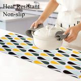 LUXE HOME INTERNATIONAL Luxe Home Runner Magic Rubber Non Slip Utensil Mat for Kitchen, Dining Table ( Drop, 1x4 Ft, Pice of 1) - Drop