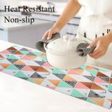 LUXE HOME INTERNATIONAL Luxe Home Runner Magic Rubber Non Slip Utensil Mat for Kitchen, Dining Table ( Triangle, 1x4 Ft, Pice of 1) - Triangle