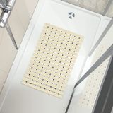 LUXE HOME INTERNATIONAL Luxe Home Shower Bath Mat are Non-Slip with Heavy Duty Rubber for Bathroom Indoor or Outdoor, Bathtub, Kitchen, and Floor Mats ( Beige, 17x26 Inch, Pack of 1 ) - Beige