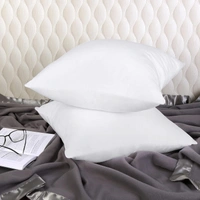 Luxe Home International Luxe Home Stripe Cushion Filler 16 inch x 16 inch for Sofa Cushion Covers (White, Set of 2) - 40x40 Cm, White