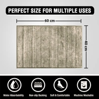 Luxe Home International Luxe Home Toronto Bathmat Super Soft Microfiber Non-Slip Bathroom mat for Home (40x60 cm, Taupe) - 40x60 cm, Taupe