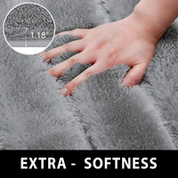 Luxe Home International Luxe Home Toronto Bathmat Super Soft Microfiber Non-Slip Bathroom mat for Home (40x60 cm, Grey) - 40x60 cm, Grey