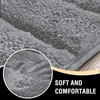 Luxe Home International Luxe Home Toronto Bathmat Super Soft Microfiber Non-Slip Bathroom mat for Home (40x60 cm, Grey) - 40x60 cm, Grey