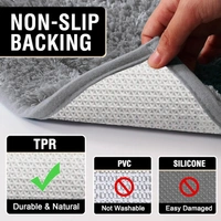 Luxe Home International Luxe Home Toronto Bathmat Super Soft Microfiber Non-Slip Bathroom mat for Home (40x60 cm, Grey) - 40x60 cm, Grey