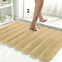 Luxe Home International Luxe Home Toronto Bathmat Super Soft Microfiber Non-Slip Bathroom mat for Home (40x60 cm, Gold) - 40x60 cm, Gold