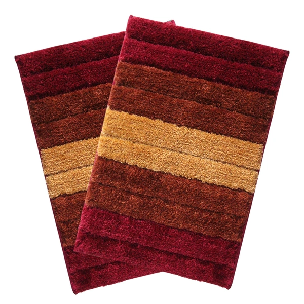 LUXE HOME INTERNATIONAL Bath Mat Super Soft Non Slip Mat For Bathroom, Bedroom, Living Room - 40x60 cm, Cherry