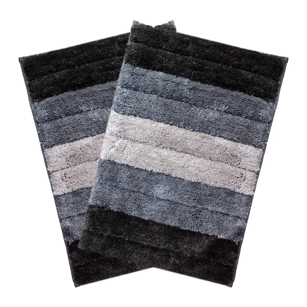 LUXE HOME INTERNATIONAL Bath Mat Super Soft Non Slip Mat For Bathroom, Bedroom, Living Room - 40x60 cm, Shadow