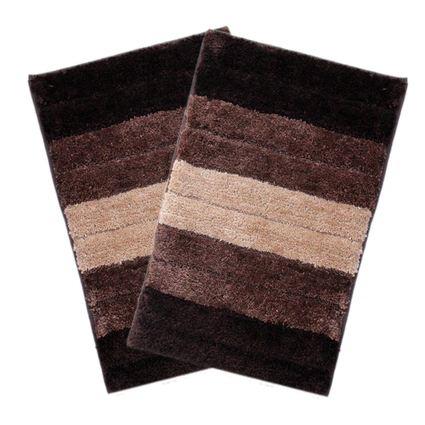LUXE HOME INTERNATIONAL Bath Mat Super Soft Non Slip Mat For Bathroom, Bedroom, Living Room - 40x60 cm, Walnut