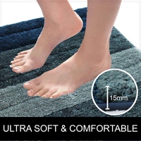 LUXE HOME INTERNATIONAL Bath Mat Super Soft Non Slip Mat For Bathroom, Bedroom, Living Room - 40x60 cm, Hunter Green