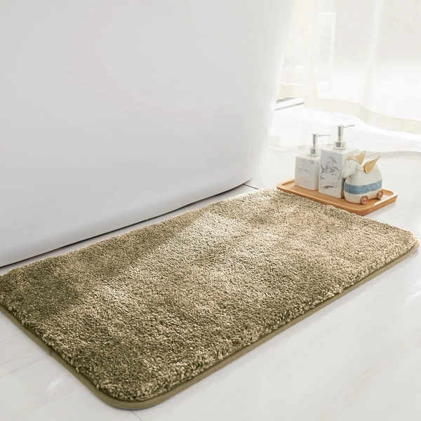 LUXE HOME INTERNATIONAL Bathmat Newman Microfiber 2500 GSM Anti Slip ( Anti Gold, 45x75 cm, Pack of 1 ) - 45x75 cm, Anti Gold