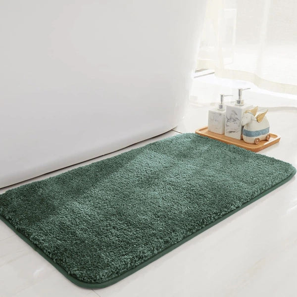 LUXE HOME INTERNATIONAL Bathmat Newman Microfiber 2500 GSM Anti Slip ( Seige, 45x75 cm, Pack of 1 ) - 45x75 cm, Seige