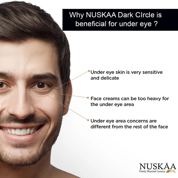 LUXE HOME INTERNATIONAL NUSKAAOrganicsUnderEyeCreamDarkCirclesandWrinklesRemovalNightApplicatorOilforWomen,10ml - Brown