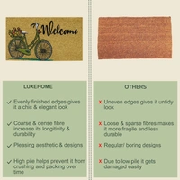 Luxe Home International Bicycle Design Coir Doormat for Entrance (71 x 45 cm ) - 71x 45 Cm, Gold
